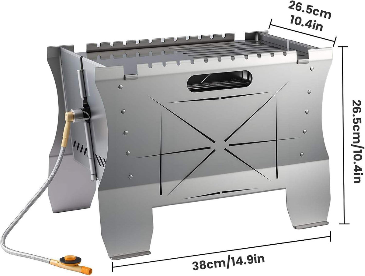 PINELORE Folding Camp Grill with Carry Bag