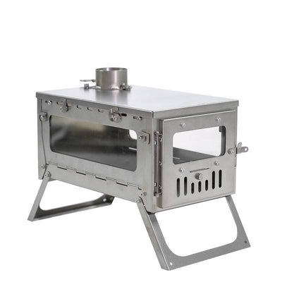PINELORE Folding Wood Stove with Chimney — Custom Edition