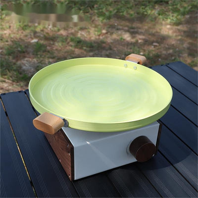 PINELORE Walnut-Style Portable Gas Stove & Griddle