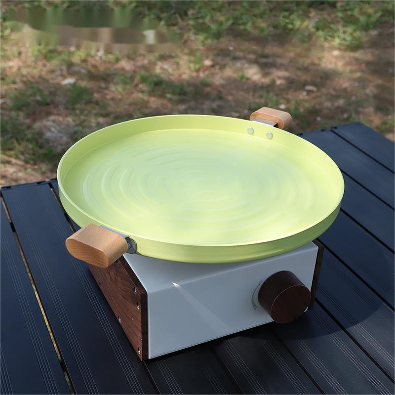 PINELORE Walnut-Style Portable Gas Stove & Griddle