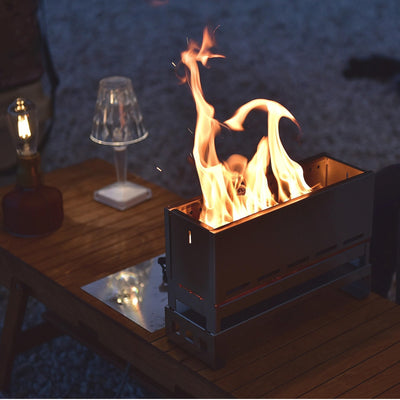 PINELORE Folding Stainless Steel Fire Pit