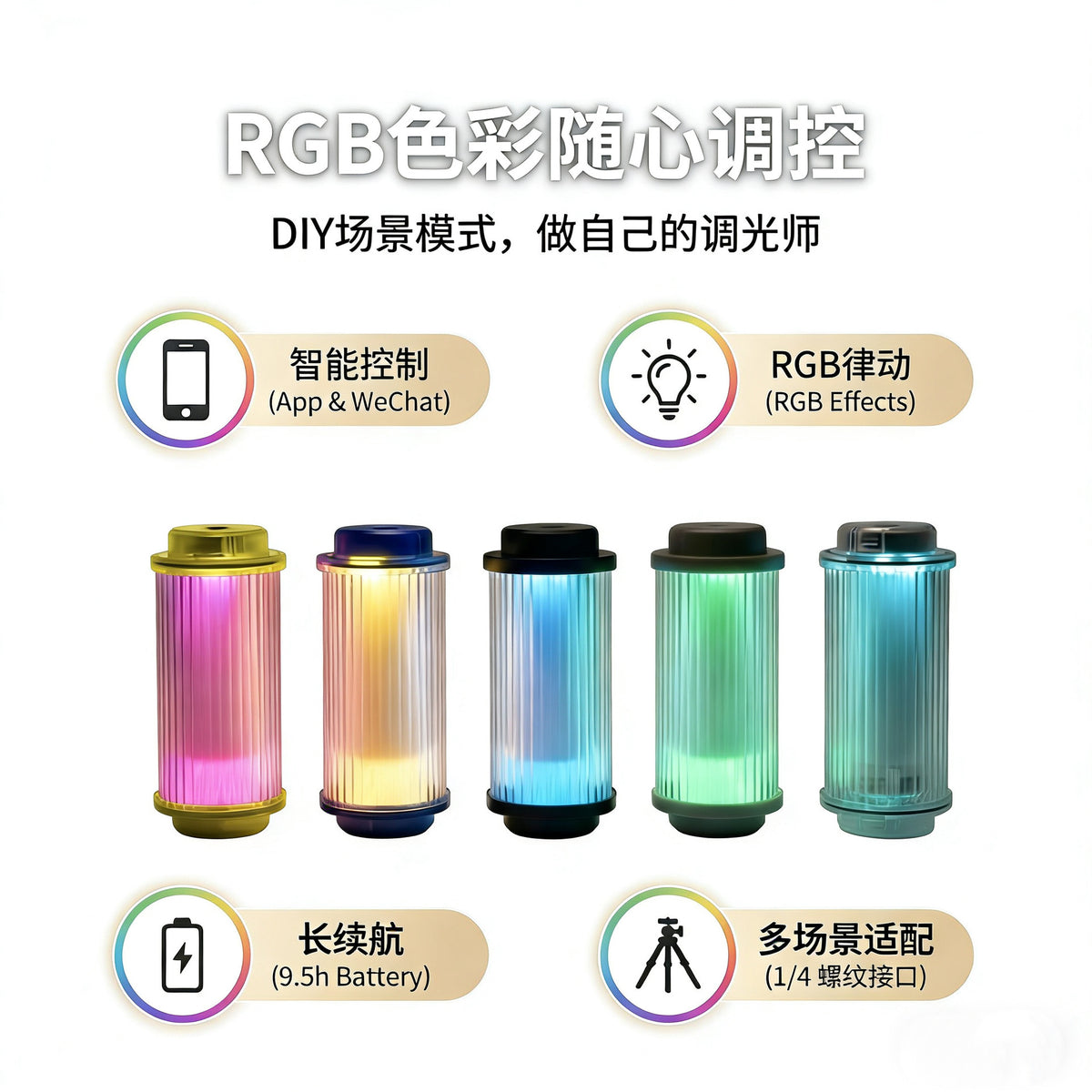 PINELORE Ambient Camp Lantern — Color Series