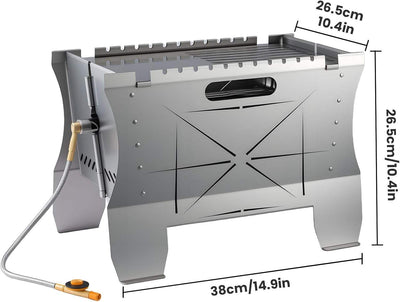 PINELORE Folding Camp Grill with Carry Bag