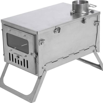 PINELORE Folding Wood Stove with Chimney — Custom Edition