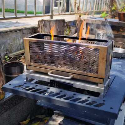 PINELORE Folding Stainless Steel Fire Pit