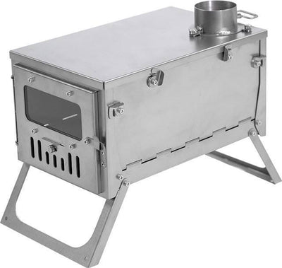 PINELORE Folding Wood Stove with Chimney — Custom Edition
