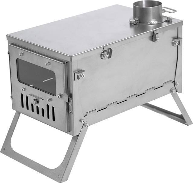 PINELORE Folding Wood Stove with Chimney — Custom Edition