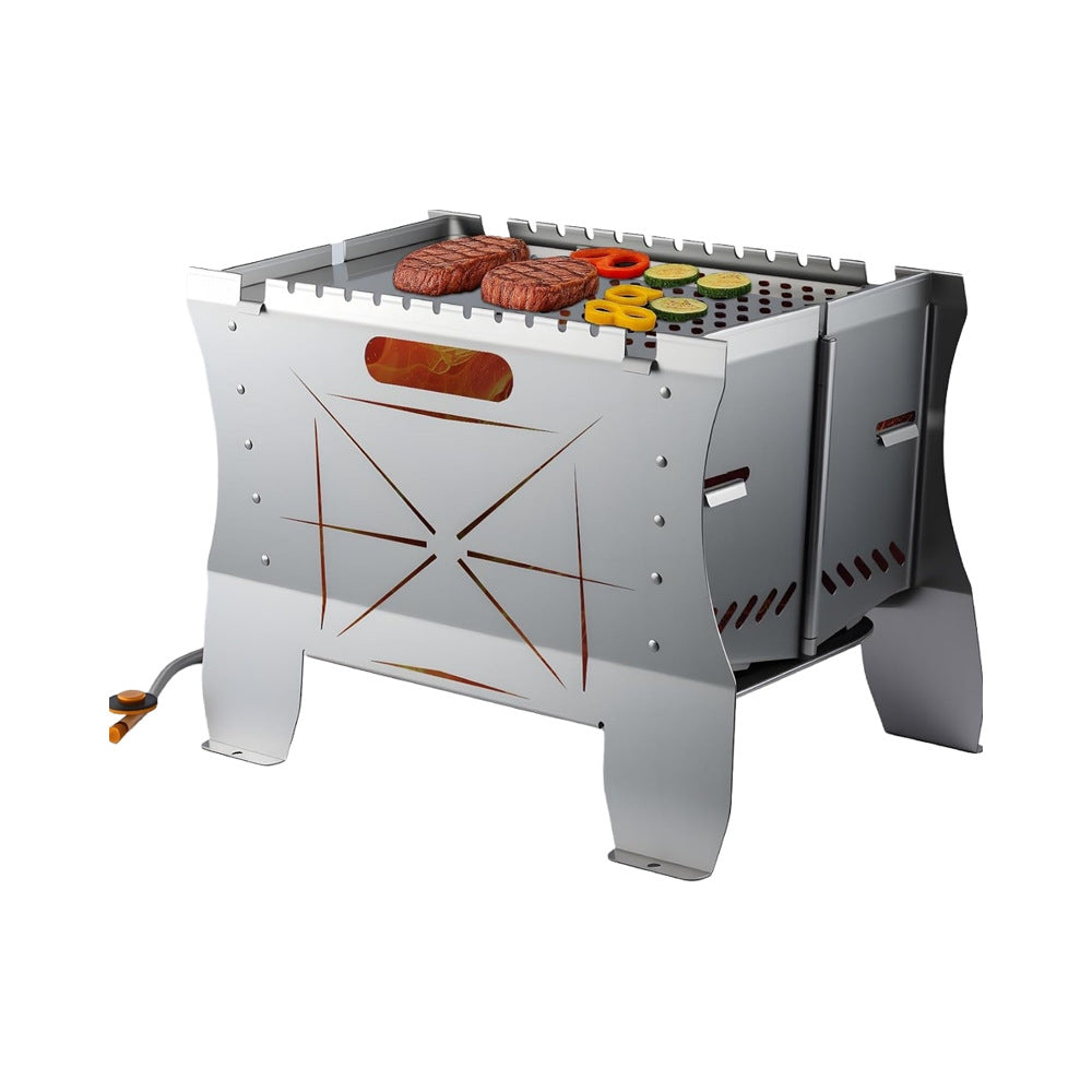 PINELORE Folding Camp Grill with Carry Bag