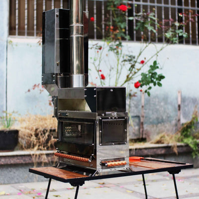 PINELORE 1-Unit Wood Stove with Heat Storage Module