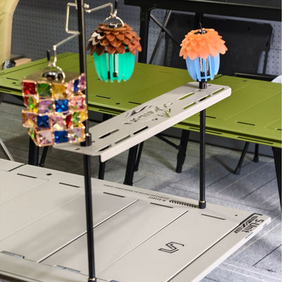 PINELORE Table-Mounted Shelf & Lantern Stand — Custom Edition