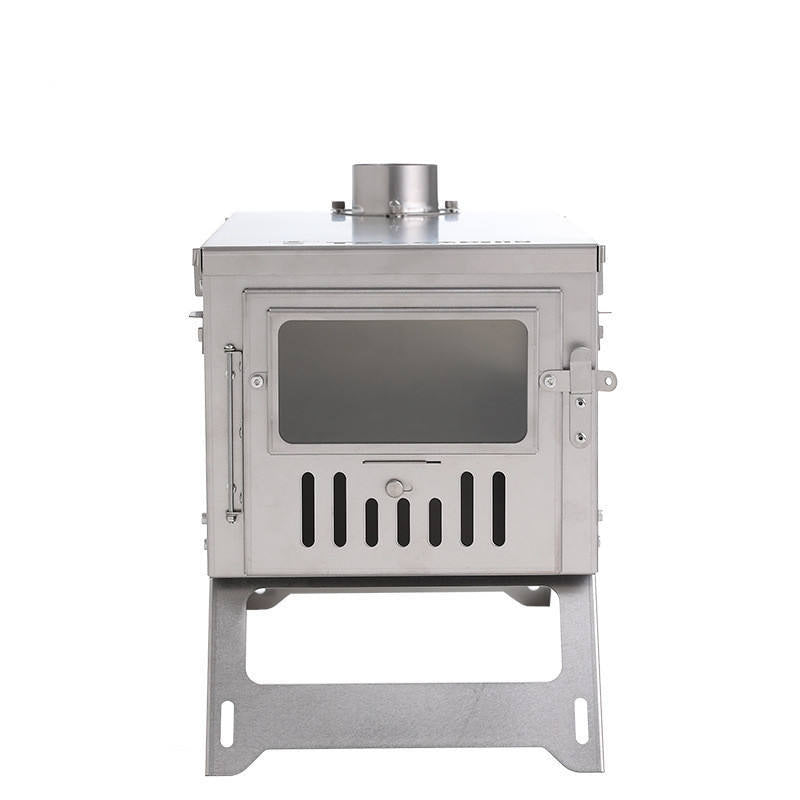 PINELORE Folding Titanium Wood Stove with Chimney